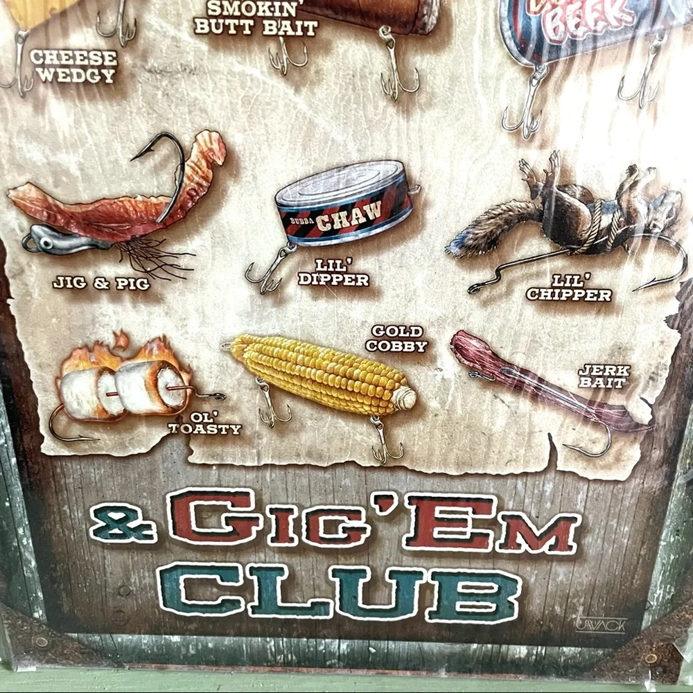 NEW The Jig’Em and Gig’Em Club Metal Sign